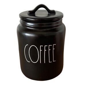 Rae Dunn Black Coffee Canister Cellar Farmhouse Kitchen Home Decor Minimalist Ne